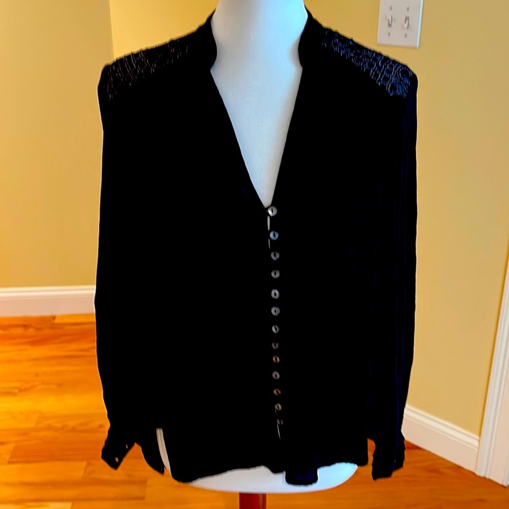 Black and silver top from free people.